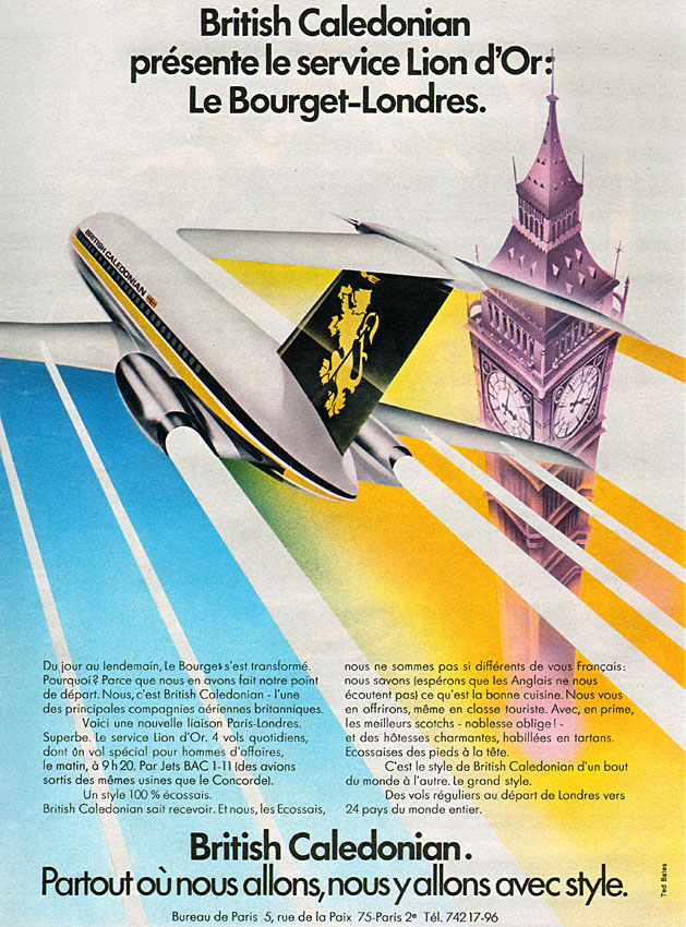 Publicit� British Caledonian 1971