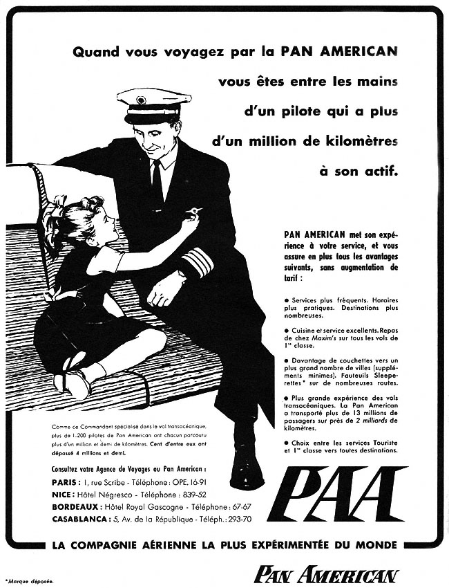 Publicit� Pan American 1954