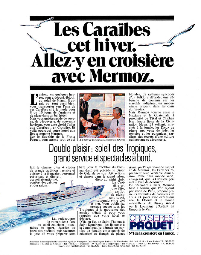 Publicit� Paquet 1982