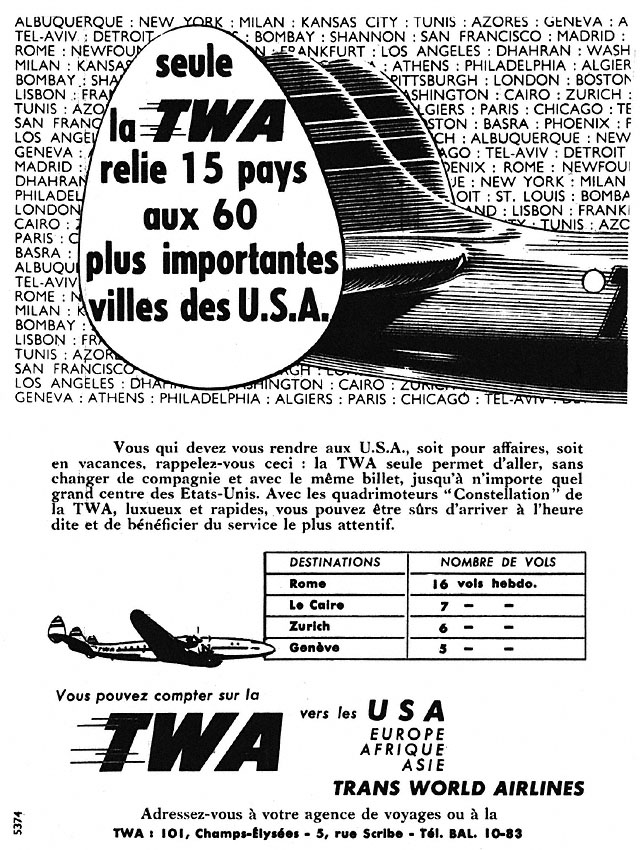 Publicit� Twa 1951