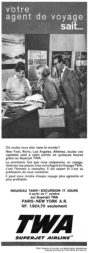 Publicit� Twa 1960