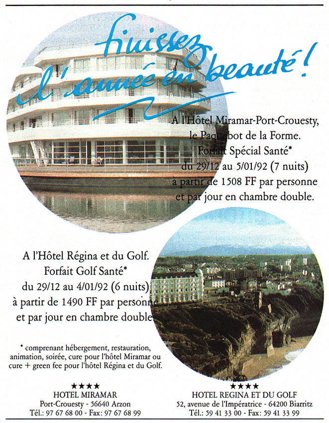 Publicit� ZDiversHotels 1991